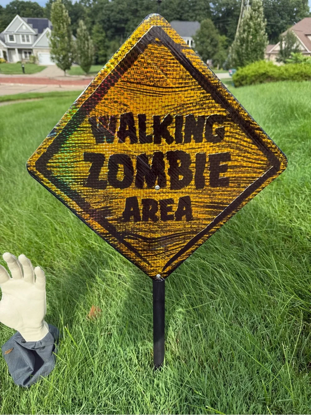 Zombie Area Halloween Yard Signs
